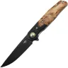 Нож Bestech Ascot blackwash сталь 14C28N рукоять CF/Lightburl Wood (BG19E)