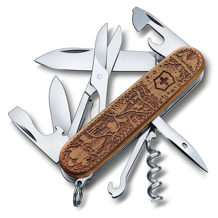 Нож многофункц. Victorinox SE2021 Climber Wood Swiss Spirit 91мм (1.3701.63L21)