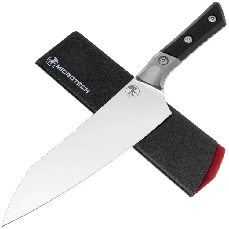 Нож кухонный Microtech 8" Chef Knife сталь M390MK рукоять Ti/Black G10 (3000B-10BK)