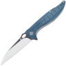 Нож QSP Locust Black/Satin сталь 154CM рукоять Blue Micarta (QS117-C)
