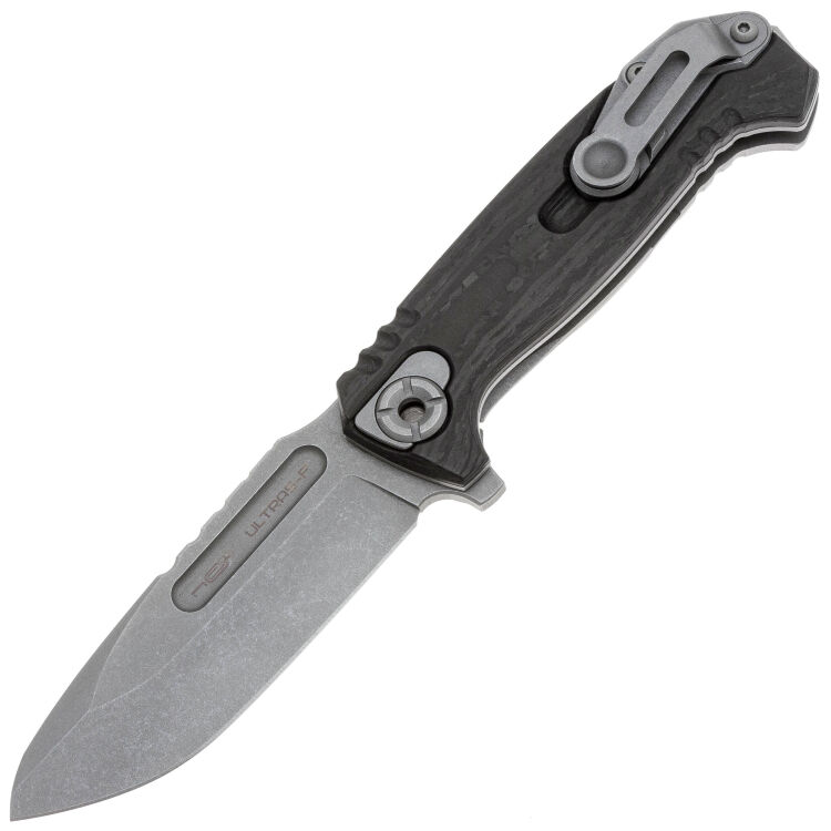 Нож N.C. Custom Ultras-F stonewash сталь AUS-10 рукоять Carbon fiber/сталь