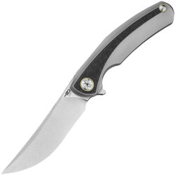 Нож Bestech Sambac stonewash сталь MagnaCut рукоять Titanium/Marble Carbon Fiber (BT2402C)