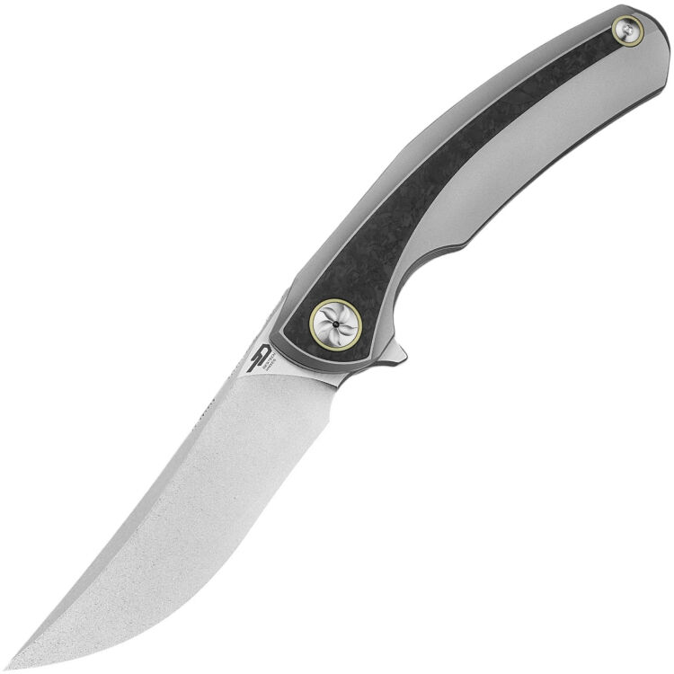 Нож Bestech Sambac stonewash сталь MagnaCut рукоять Titanium/Marble Carbon Fiber (BT2402C)
