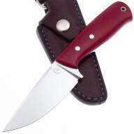 Нож Хелпер сталь N690 рукоять красная микарта (Дедюхин Г.)
