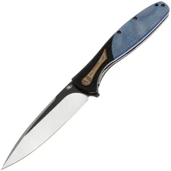 Нож Reptilian Корюшка-02 сталь VG-10 рукоять Black G10/Blue Micarta