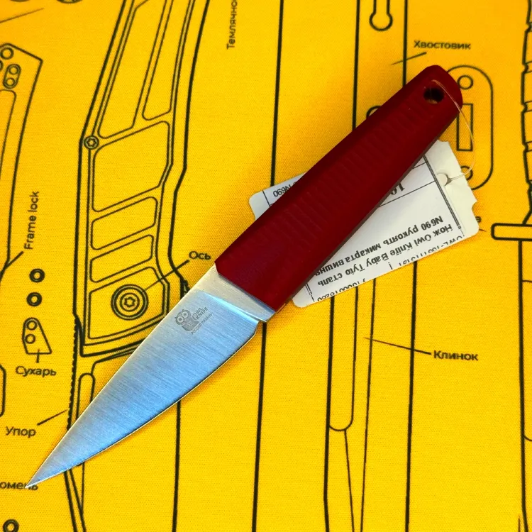 Нож Owl Knife Baby Tyto сталь N690 рукоять микарта вишня