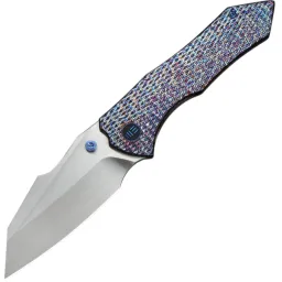Нож WE Knife High-Fin XL satin сталь CPM-20CV рукоять Diamond Flamed Ti