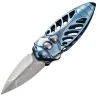 Нож Rike Knife Mini Cicada сталь Damasteel рукоять Blue Ti
