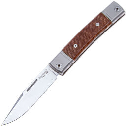 Нож Lion Steel BestMan сталь M390 рукоять Natural micarta/Ti