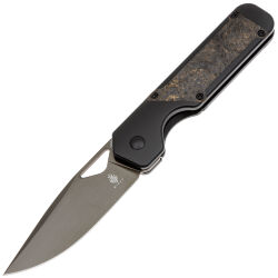 Нож Kizer Militaw black сталь S45VN рукоять Titanium/Dark Matter Gold FatCarbon