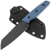 Нож Vosteed Mink Wharncliffe blackwash сталь Nitro-V рукоять Blue Micarta
