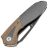 Нож Kansept Thoth blackwash сталь CPM-20CV рукоять Gray Ti/Brown Micarta