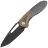 Нож Kansept Thoth blackwash сталь CPM-20CV рукоять Gray Ti/Brown Micarta