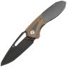 Нож Kansept Thoth blackwash сталь CPM-20CV рукоять Gray Ti/Brown Micarta