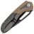 Нож Kansept Thoth blackwash сталь CPM-20CV рукоять Gray Ti/Brown Micarta