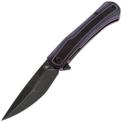 Нож Tenable Kratos blackwash сталь Nitro-V рукоять Black/Purple G10
