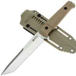 Нож Kizlyar Supreme Aggressor сталь AUS-10Co Stonewash рукоять Desert Tan G10