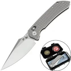 Нож Kansept Fenrir Crossbar Lock satin сталь S35VN рукоять Frag Gray Titanium