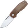 Нож Lion Steel Nano сталь MagnaCut рукоять Natural Canvas Micarta/Ti (NA01 CVN)