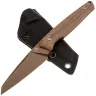 Нож Tenable Parr rose gold сталь 14C28N рукоять Brown Micarta