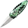 Нож Rike Knife Mini Cicada сталь Damasteel рукоять Green Ti