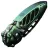 Нож Rike Knife Mini Cicada сталь Damasteel рукоять Green Ti