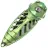 Нож Rike Knife Mini Cicada сталь Damasteel рукоять Green Ti