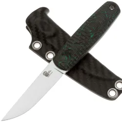 Нож Owl Knife Liza сталь MagnaCut рукоять карбон черно-зеленый