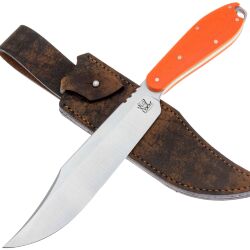 Нож 1-й Цех Сиськи XL сатин сталь 440C рукоять Микарта Burn Orange