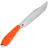 Нож 1-й Цех Сиськи XL сатин сталь 440C рукоять Микарта Burn Orange