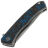 Нож NL Knives Аурум Ultimate Custom Tanto сталь М390 рукоять Chaotic Blue CF