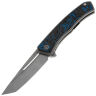 Нож NL Knives Аурум Ultimate Custom Tanto сталь М390 рукоять Chaotic Blue CF