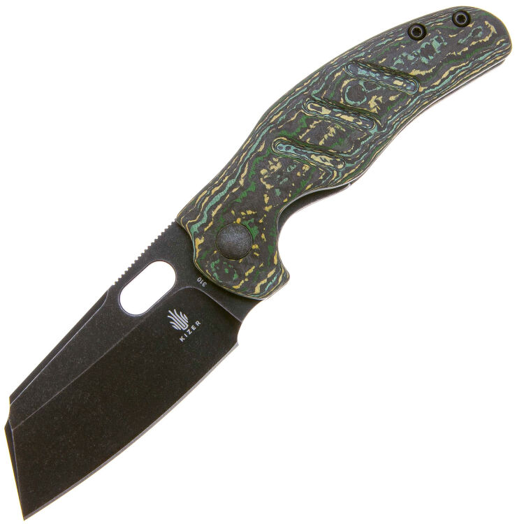 Нож Kizer C01c Mini Blackwash сталь CPM-20CV рукоять Toxic Storm FatCarbon