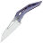 Нож TuoTown Xenos-2 bead blast сталь Tmax рукоять Purple Crystal Ti