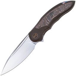 Нож WE Knife Makani rubbed satin сталь CPM-20CV рукоять Black Ti/Copper foil CF (WE21048B-1)