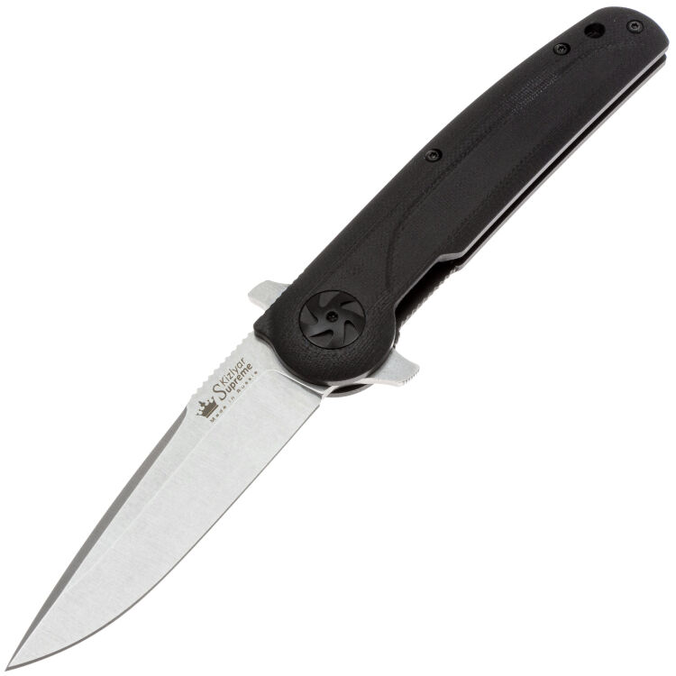 Нож Kizlyar Supreme Biker-X сталь Elmax Stonewash рукоять Black G10