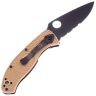 Нож Spyderco Tenacious LTW Black PS сталь 8Cr13MoV рукоять Tan FRN (C122PSTNBK)