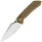 Нож Kansept Fenrir Crossbar Lock stonewash сталь S35VN рукоять Frag Bronze Titanium