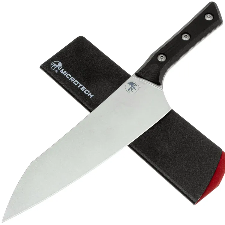 Нож кухонный Microtech 8" Chef Knife сталь M390MK рукоять Black G10 (3000-10BK)