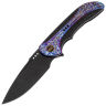 Нож WE Knife Equivik blackwash сталь CPM-20CV рукоять Black Ti/Flamed Ti (WE23020-2)