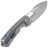 Нож Maxace Meerkat сталь M390 рукоять Grey/Blue Clip Titanium