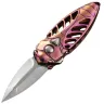 Нож Rike Knife Mini Cicada сталь Damasteel рукоять Pink Ti