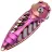 Нож Rike Knife Mini Cicada сталь Damasteel рукоять Pink Ti