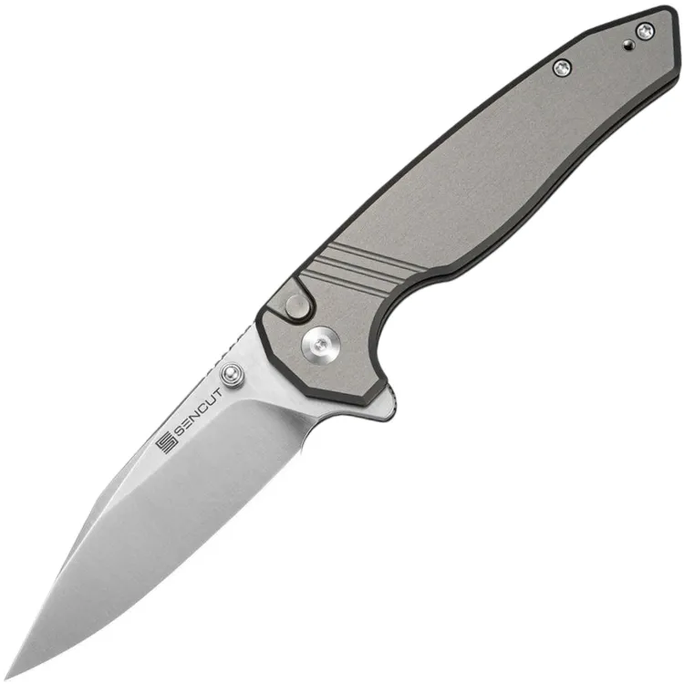 Нож Sencut Selkyris satin сталь D2 рукоять Gray Aluminum (S25068-2)