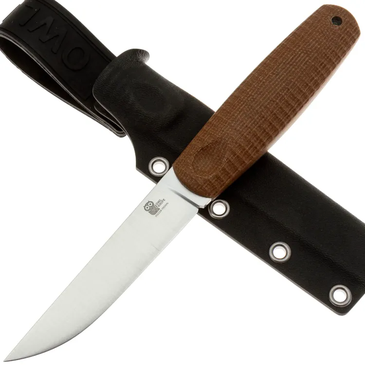 Нож Owl Knife North-S сталь CPR рукоять микарта Орех