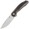 Нож Kansept Mini Accipiter stonewash сталь S35VN рукоять Bronze Titanium/Rose Pattern CF