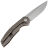 Нож Kansept Mini Accipiter stonewash сталь S35VN рукоять Bronze Titanium/Rose Pattern CF