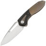 Нож Kansept Thoth satin сталь CPM-20CV рукоять Titanium/Twill Carbon Fiber