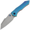Нож WE Knife High-Fin XL stonewash сталь CPM-20CV рукоять Diamond Pattern Blue Ti (WE24010-2)