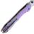 Нож WE Knife High-Fin XL stonewash сталь CPM-20CV рукоять Diamond Pattern Blue Ti (WE24010-2)